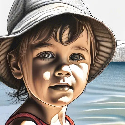 Child on beach